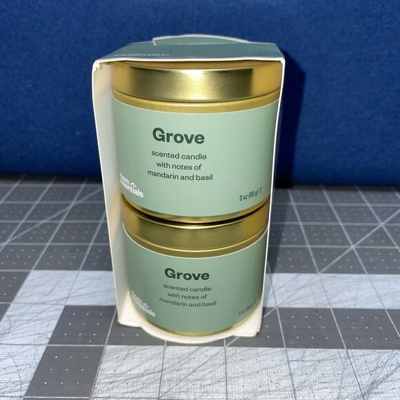 Room Essentials Grove Scented candle with notes of mandarin & basil (2 Candles) - Picture 1 of 3